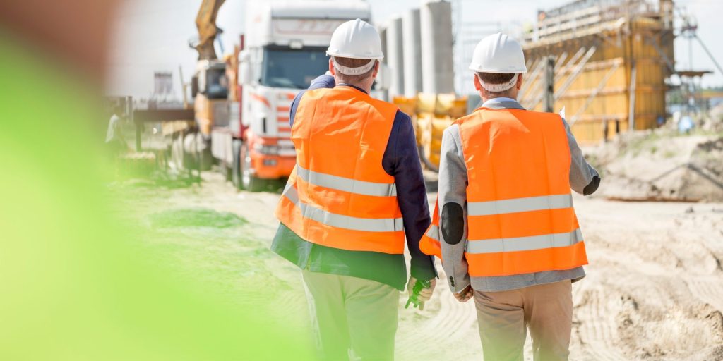 Workers on working site , leadership